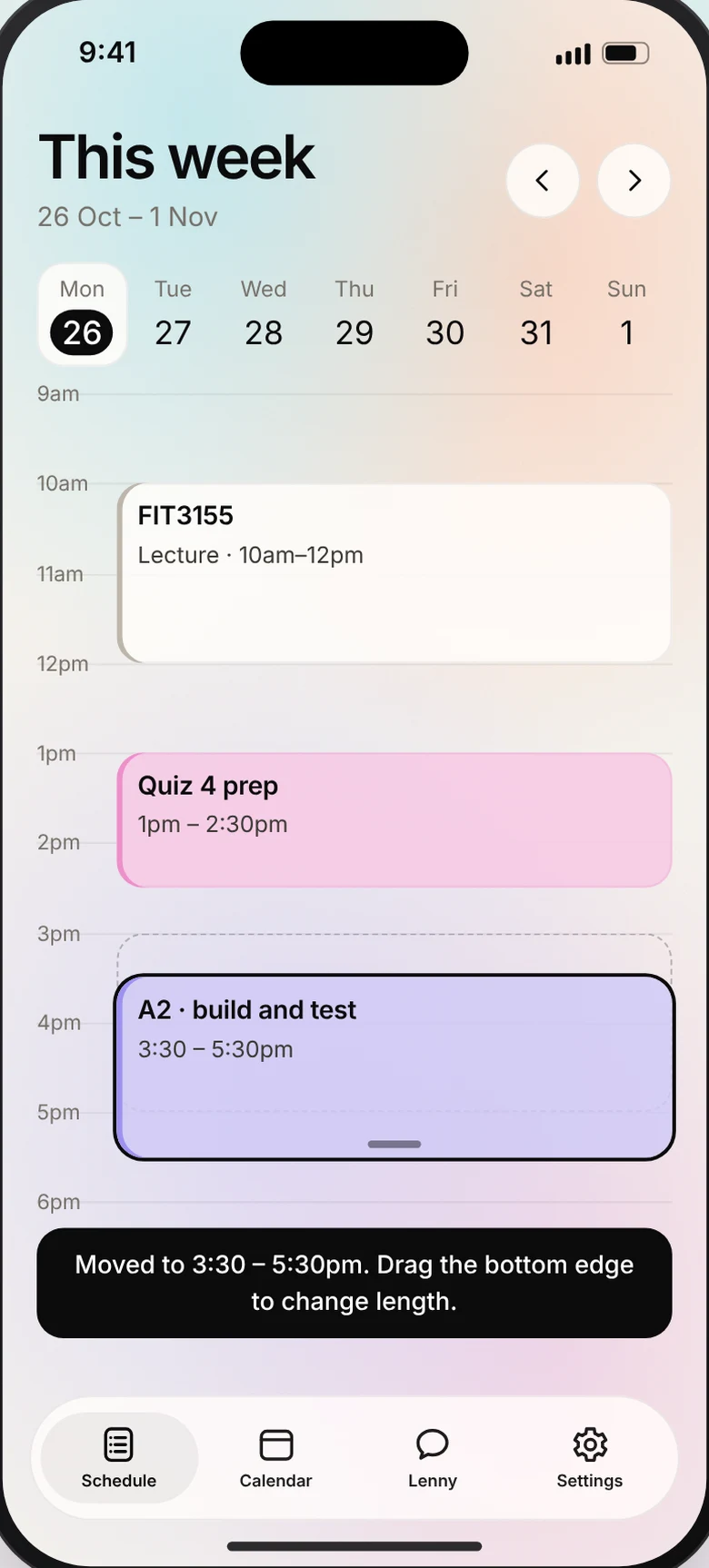 This week in consistency: lectures and Lenny’s study sessions